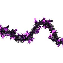 Northlight Purple Bats Unlit Halloween Tinsel Garland Northlight