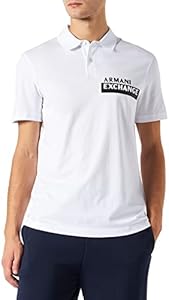 Armani Exchange Men's Embossed Logo Jersey Polo Shirt A｜X Armani Exchange