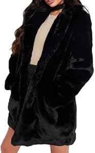 TOPONSKY Womens Winter Warm Lapel Faux Fur With Inner Lining & Buttons Coats Toponsky