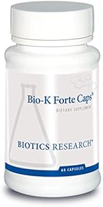 Biotics Research Bio K Forte Caps ® Vitamin K as meaquinone 7, phytonadione, Combination K1 MK 7 in a 1:1 Ratio. High Potency Vitamin K with SOD and Catalase 60 Capsules (Капсулы) Biotics Research