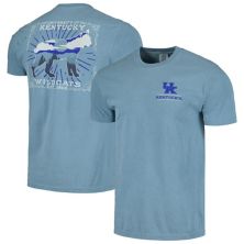 Men's Light Blue Kentucky Wildcats State Scenery Comfort Colors T-Shirt Image One