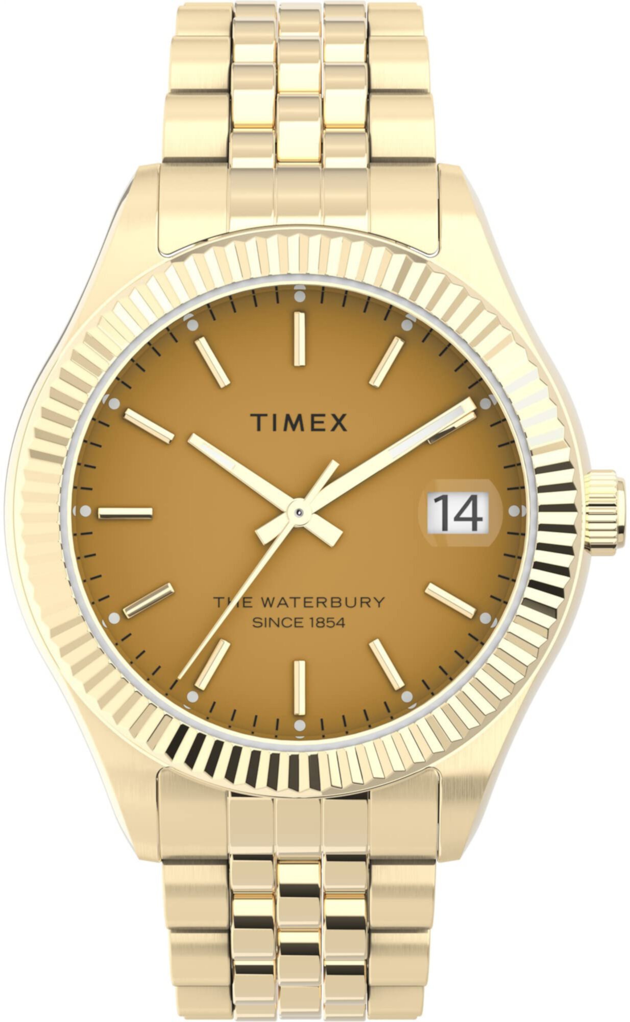 Часы-браслет Waterbury Legacy диаметром 34 мм с тремя стрелками Timex