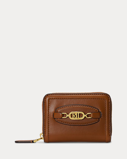 Smooth Leather Zip Wallet Ralph Lauren