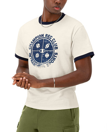 Men's Standard-Fit Logo Graphic Ringer T-Shirt Champion