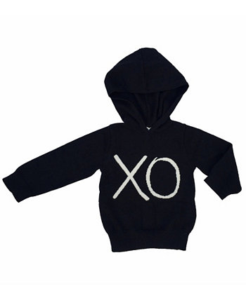 Сертифицированный трикотажный свитер с капюшоном Xo из органического хлопка для маленьких мальчиков и девочек Earth Baby Outfitters