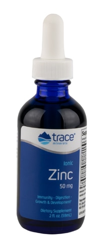 Trace Minerals Research Пищевая добавка с ионным цинком — 50 мг — 2 жидких унции Trace Minerals ®