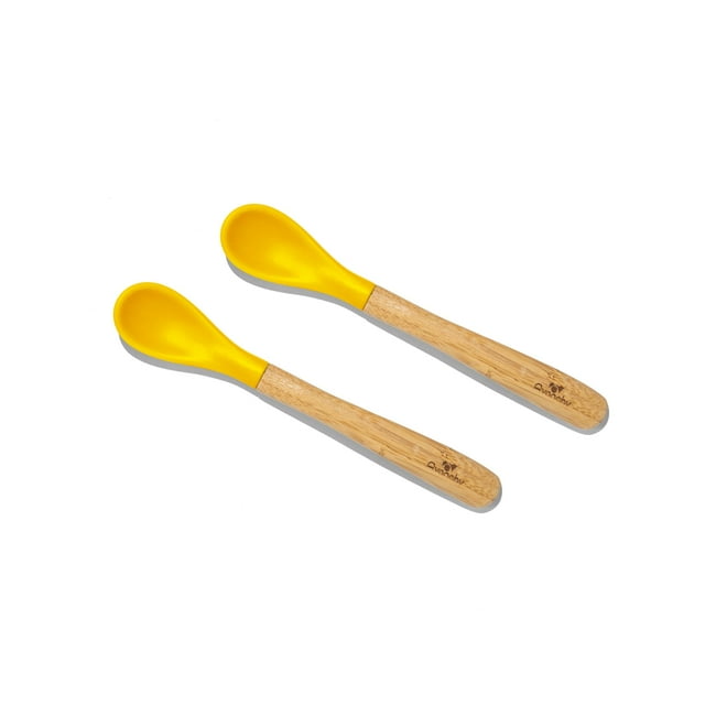 Bamboo Infant Spoons - BLW Baby Self Feeding Spoon | Thin - Long Avanchy