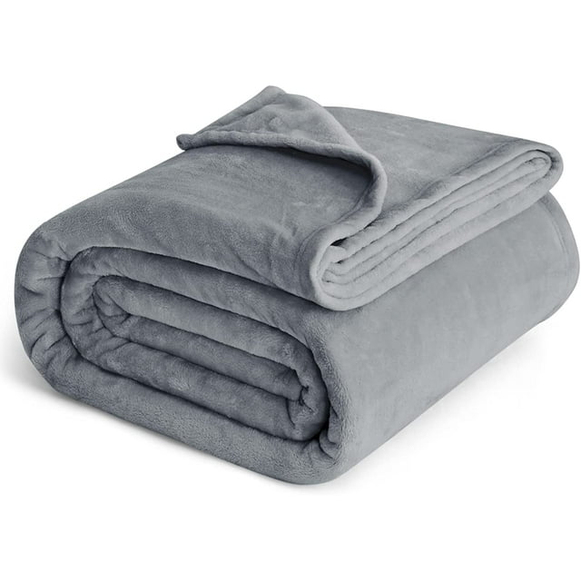 Cozy Comfort Fleece Blanket Throw Blanket - Light Grey Lightweight Super Soft Cozy Blanket,50x60 inches Cozy Comfort