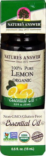 Органическое эфирное масло лимона — 0,5 жидких унций Nature's Answer
