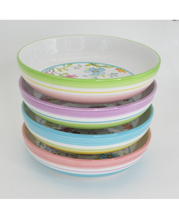 Набор из 4 тарелок для пасты Charlotte Euro Ceramica