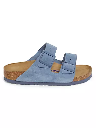 Сандалии Arizona Soft Footbed Birkenstock из замши с закрытием на пряжке Birkenstock