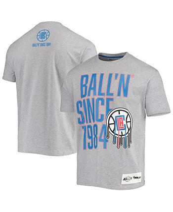 Men's Heather Gray La Clippers Since 1984 T-shirt BALL'N