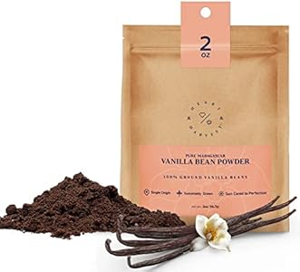 Heart & Harvest Vanilla Powder - Madagascar Vanilla Bean Powder for Baking, Coffee, Shakes - Keto & Paleo -No Alcohol/Sugar, No Additives (2oz). HEART & HARVEST