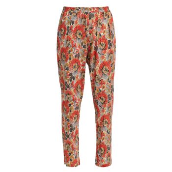 Mosaic Floral Tapered Pants Rosetta Getty
