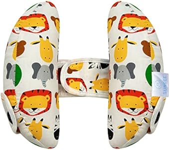 Baby Car Seat Head Neck Support, Toddler Adjustable Stroller Safety Insert, Banana U-Shape Travel Headrest Cushion Reflyaway