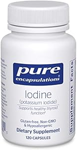 Pure Encapsulations Iodine - Supplement to Support The Thyroid & Help Maintain Healthy Cellular Metabolism - with Premium Potassium Iodide - 120 Capsules (Капсулы) Pure Encapsulations