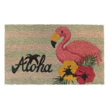 RugSmith Aloha Flamingo Doormat RugSmith