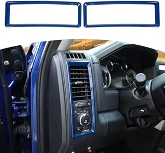 RT-TCZ for RAM Air AC Vents Trim Cover Frame Blue for Dodge RAM 2010-2017 Blue Interior Accessories 2pcs Rt-Tcz