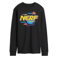 Мужская футболка с логотипом Nerf 90-х и графическим рисунком с длинными рукавами Nerf
