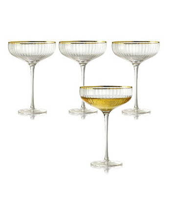 Бокалы Rocher Cocktail Coupe, набор из 4 штук, 12,5 унции Qualia Glass