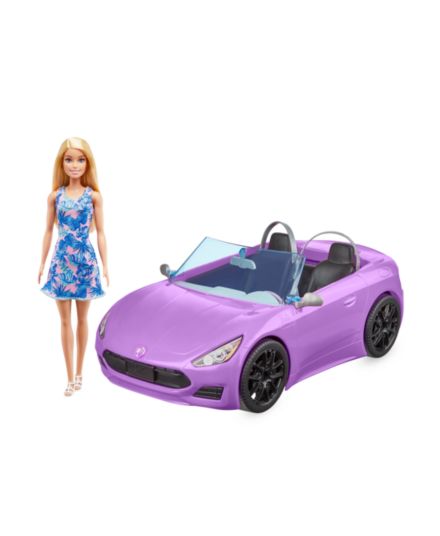 Кукла Барби®, состоящая из двух частей, и усилитель; Автомобильный игровой набор HBY29 Barbie