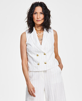 Women's Striped Crop Vest, Created for Macy's I.N.C. International Concepts