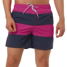 Men's Shorts Summer Beach Shorts Striped Color Block Mesh Lining Board Shorts Lars Amadeus
