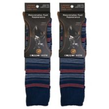 Женские носки до колена в полоску с медной подошвой, комплект из 2 шт., 4-10, синий Copper Sole
