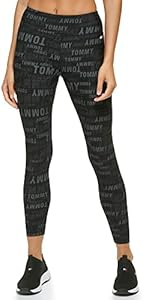 Tommy Hilfiger Women's Fitness Compression Legging High Rise Interior Pocket Tommy Hilfiger