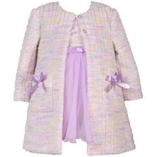 Джинсовое платье Bonnie и пальто из букле для маленьких и маленьких девочек Bonnie Jean