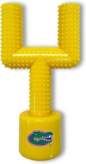 Pets First Florida Hard Nylon Goal Post Dog Chew Toy, Yellow Pets First