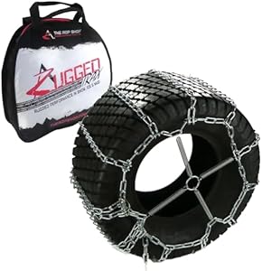 The ROP Shop 4 Link TIRE Chains & TENSIONERS 29x12x15 for Kubota Lawn Mower Garden Tractor The ROP Shop