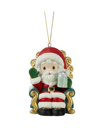Ежегодный фарфоровый орнамент из бисквитного Санта-Клауса приносит радость Санта-Клаусу Precious Moments
