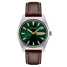 Мужские часы Seiko Essential из нержавеющей стали с зеленым циферблатом — SUR449 Seiko
