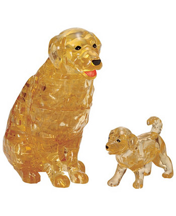 3D-пазл с кристаллами - Собака и щенок - 47 шт. BePuzzled