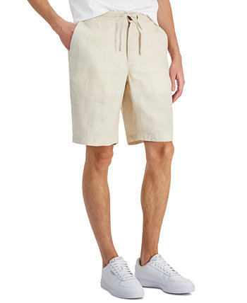 Men's Linen 9" Drawstring Shorts, Created for Macy's Club Room