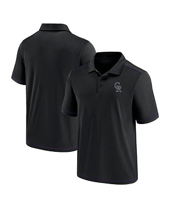 Мужская черная рубашка-поло с логотипом Colorado Rockies Primary Team Fanatics