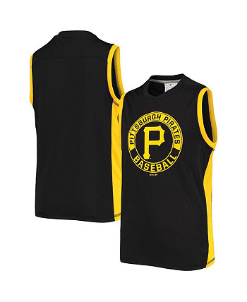 Youth Boys and Girls Black Pittsburgh Pirates Muscle Tank Top Gen 2