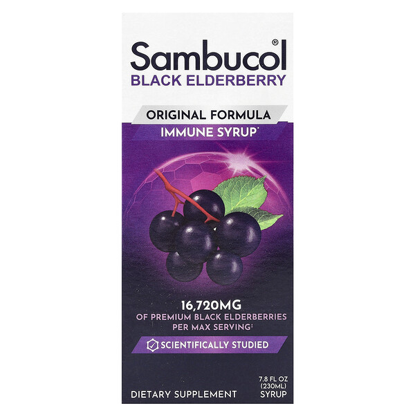 Сироп из черной бузины, 7,8 жидких унций (230 мл) Sambucol