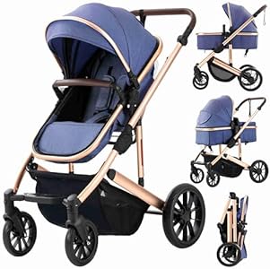 Baby Stroller Newborns and up 2-in-1 with Bassinet Mode - Infant Newborn Toddler Pram Convertible Stroller - Foldable Standard Baby Strollers for 0-36 Months Old Babies (Beige) Arlifo