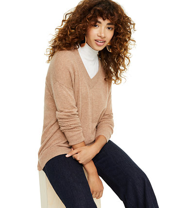 Кашемировый свободный свитер с V-образным вырезом, созданный для Macy's Charter Club