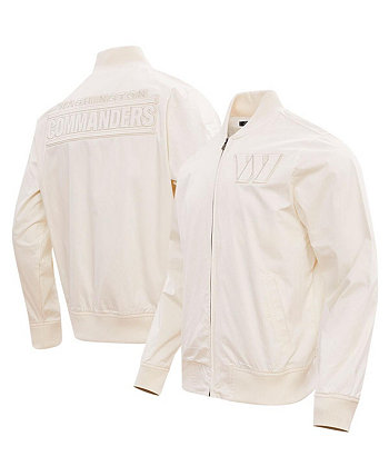 Мужская кремовая куртка Washington Commanders нейтрального цвета с молнией во всю длину Pro Standard