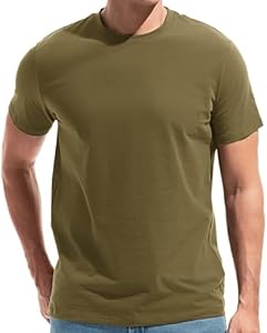 VEIISAR Mens T Shirt - Short Sleeve Crew Neck Soft Fitted Elastic Tees Fresh Classic Tshirts Color 20+ VEIISAR