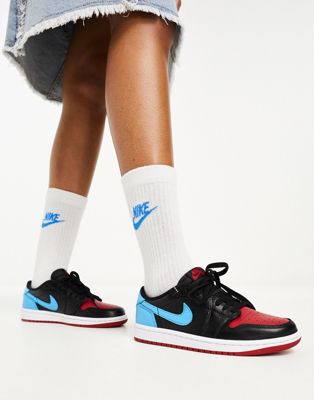 Черно-синие кроссовки Nike Air Jordan 1 Low OG Jordan