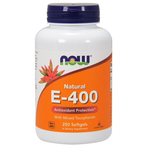 Натуральный E-400 - 250 капсул - NOW Foods NOW Foods
