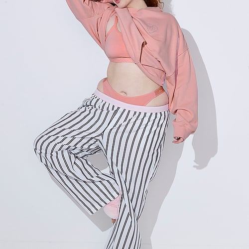 Cotton Poplin Logo Sleep Pants Pink