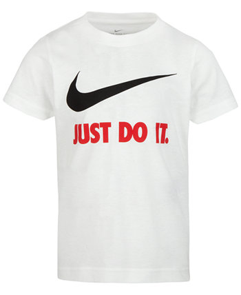 Футболка с логотипом Just Do It с короткими рукавами и графическим рисунком Little Boys Nike