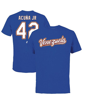 Мужская футболка Ronald Acuna Jr. Royal Colombia Baseball 2023 World Baseball Classic с именем и номером Legends