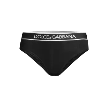 Женские Трусы Dolce & Gabbana с Логотипом на Резинке Dolce & Gabbana