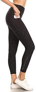 Leggings Depot Women's High Waisted Reflective Yoga Pants with Pockets Athletic Leggings Leggings Depot